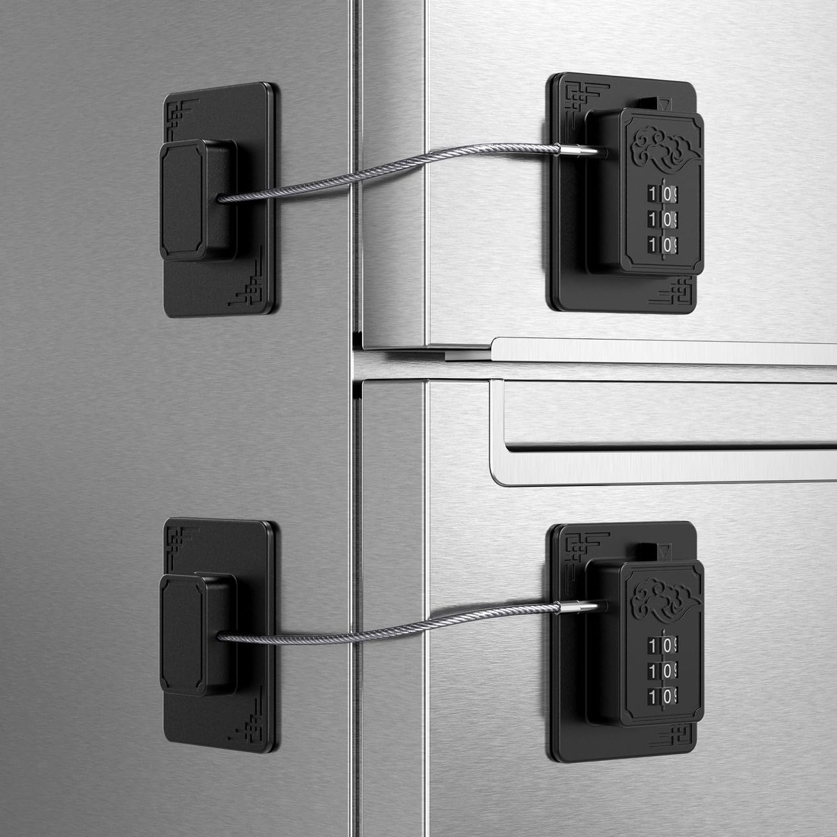 Koelkastslot met cijfercode - 2 stuks - zelfklevend - kinderveiligheid voor huis en kast - ShopVlot