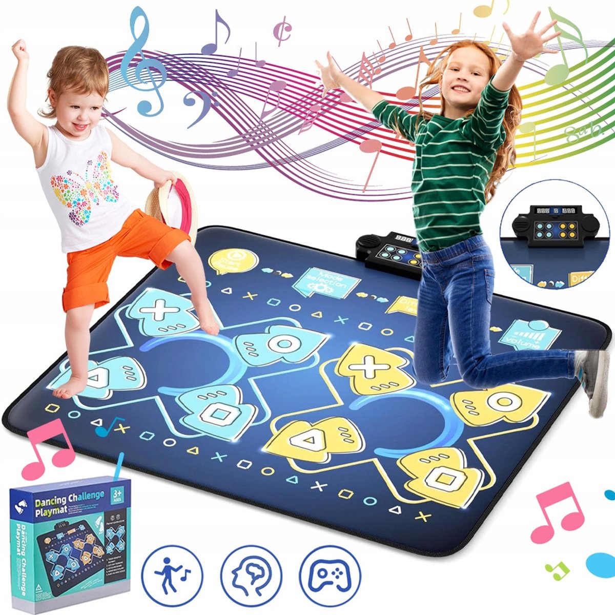 Interactieve Muziek Dansmat voor Kinderen met Bluetooth - 100x102cm