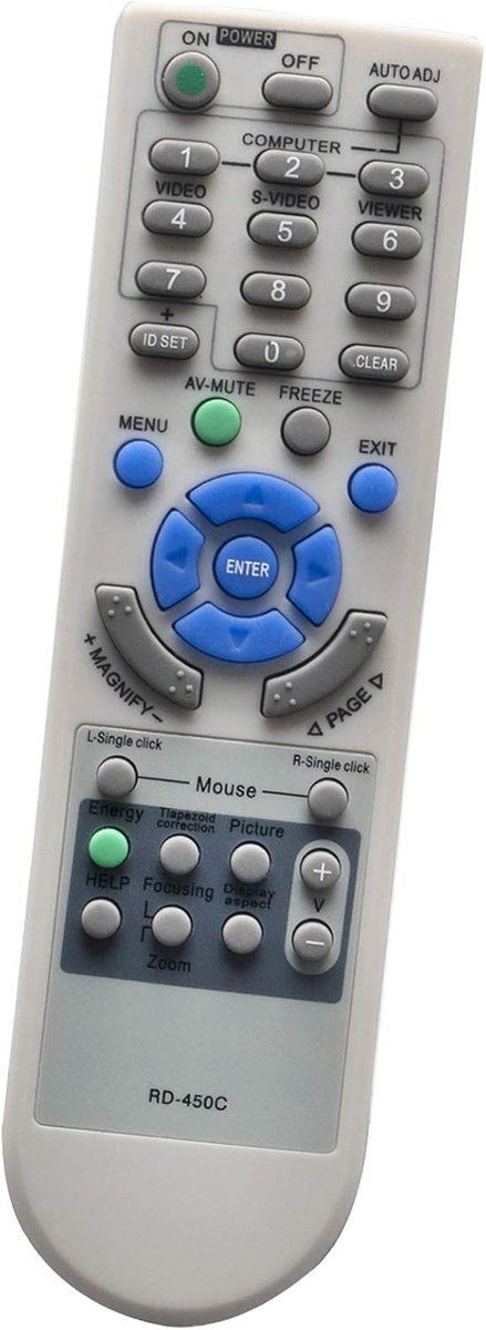 Afstandsbediening voor NEC projector RD-450C - vervangend model - eenvoudig in gebruik - optimale controle - ShopVlot
