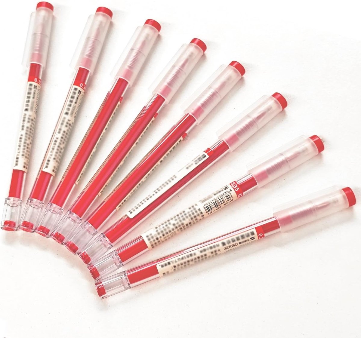 Gelpen extra fijne punt 0.35mm - Rood inkt - Sneldrogend - Ideaal voor kantoor en school - ShopVlot