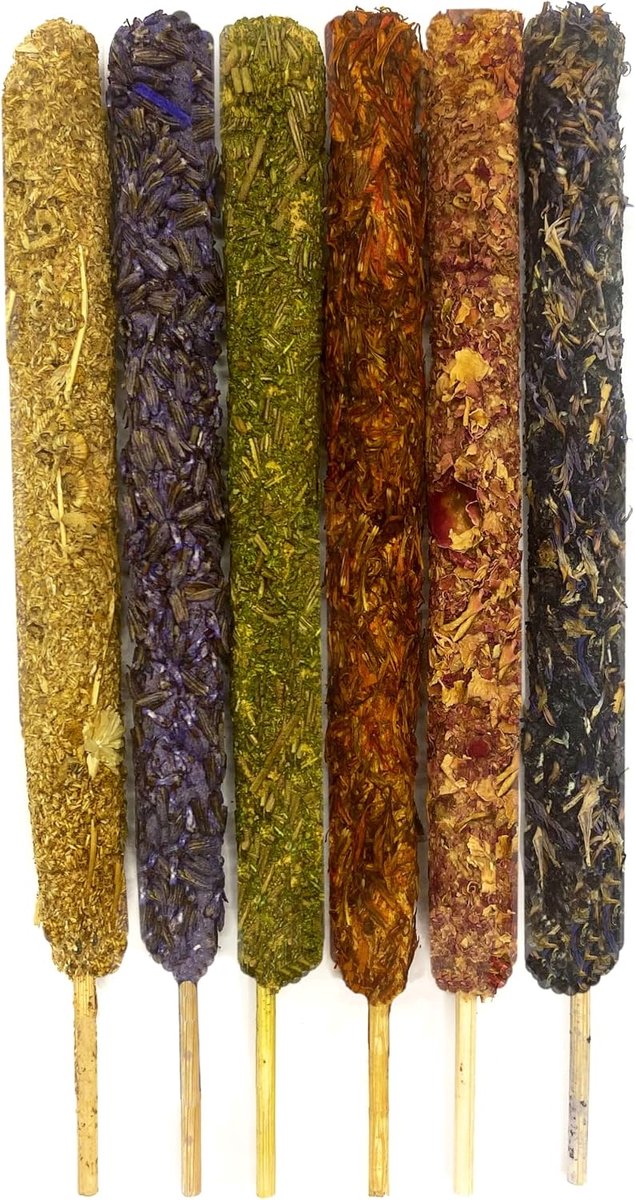 Wierookset 6-delig - lavendel, rozemarijn, saffraan, roos, Tibetaanse bloemen - ideaal voor meditatie - ShopVlot
