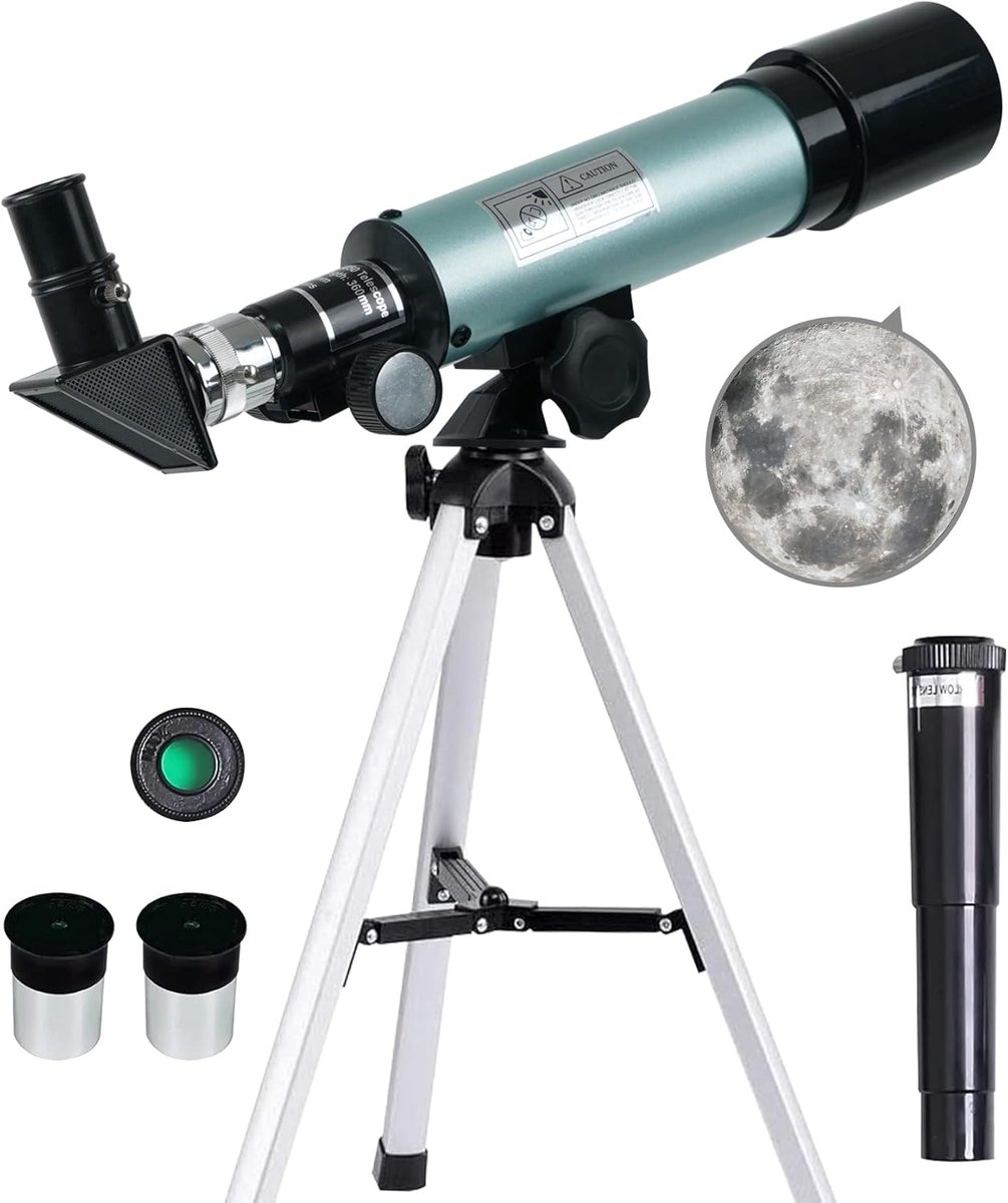 Telescoop voor kinderen 90X - 50mm opening - draagbare refractor - ontdek het heelal - ShopVlot