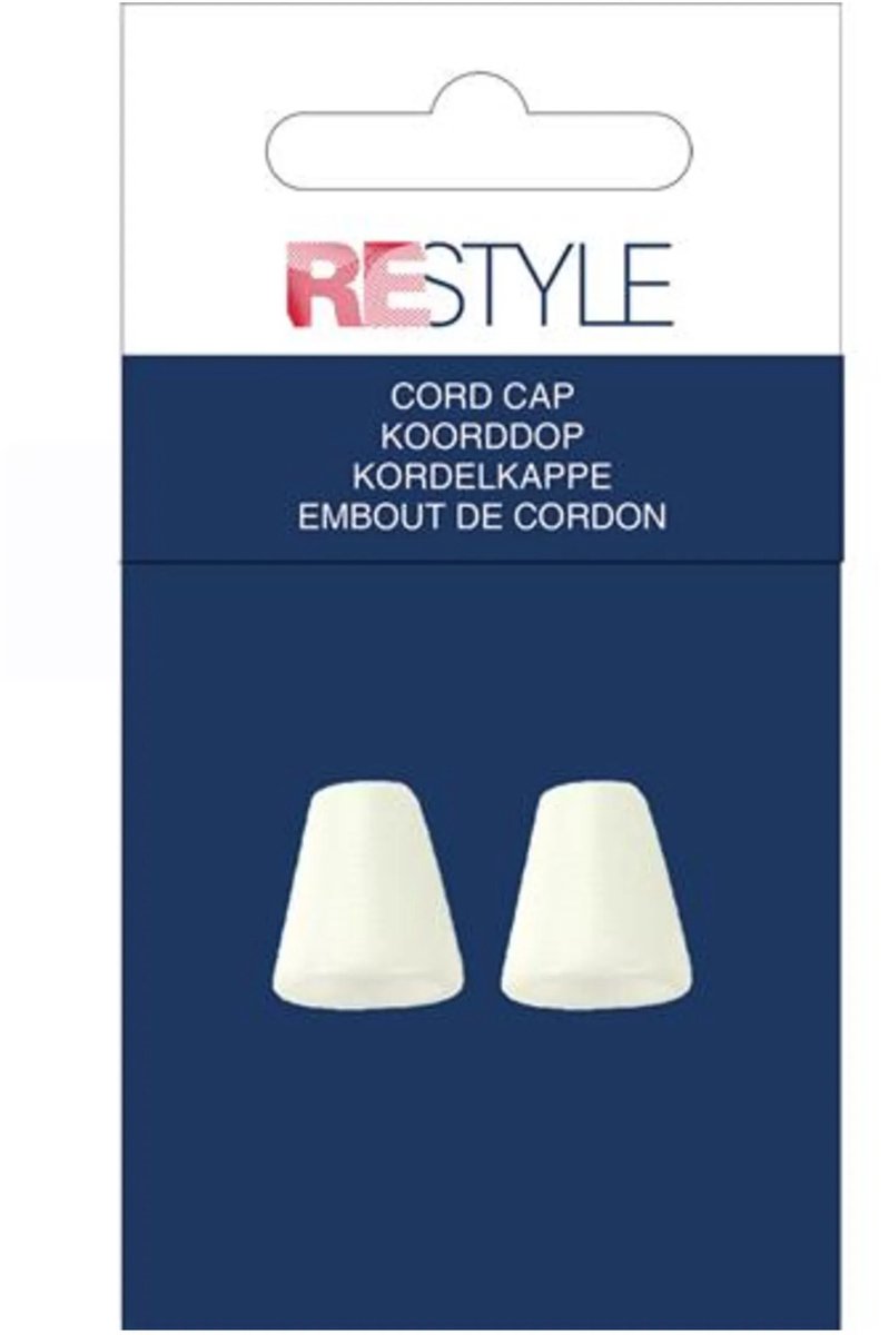 Restyle Koorddop Kunststof 2 stuks 009 Wit