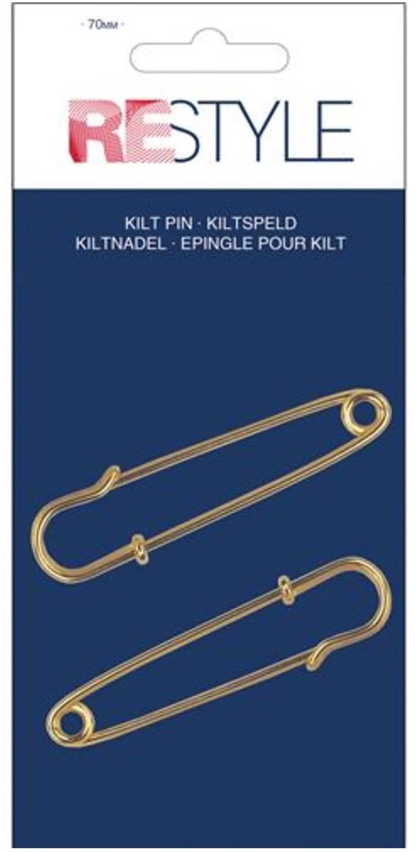 Kiltspeld 76 mm goud, 2 stuks