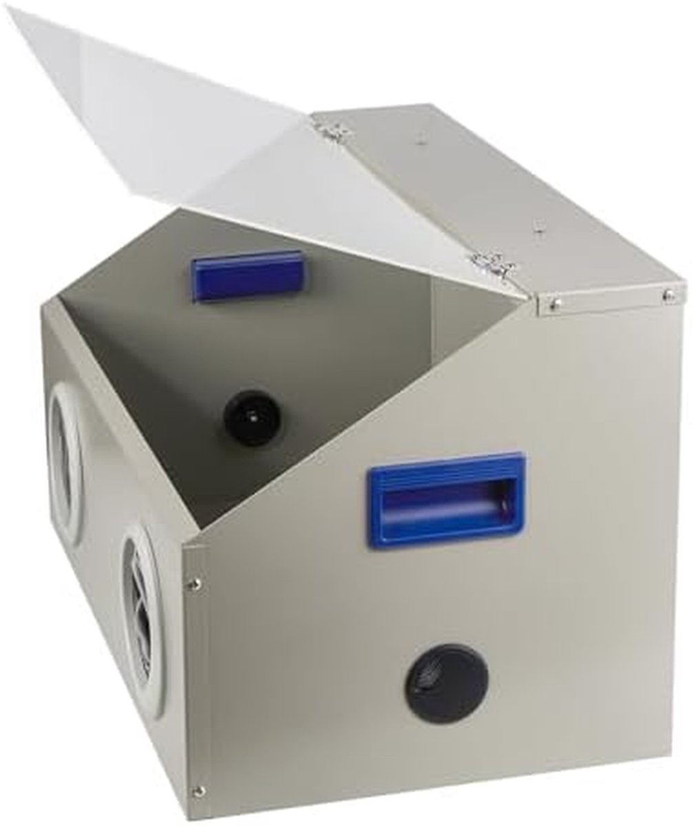 Stofdichte Slijpbox - Afgesloten Werkstation - Modelbouw Verfijnen - Geïntegreerde LED-Verlichting - 58.5 cm - Metaal
