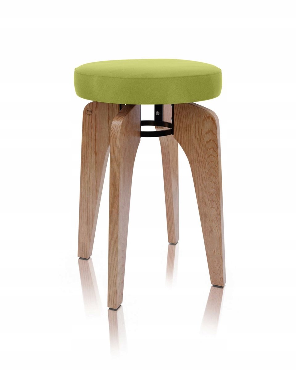 Eikenhouten pot Kosmo met Focus Olive stoffen zitting