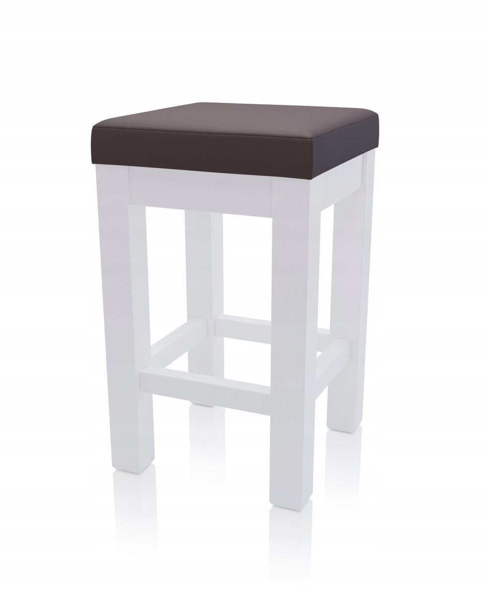 Ergo P Keukentabouret Wit Beukenhout Gestoffeerd Zadel 48.5cm