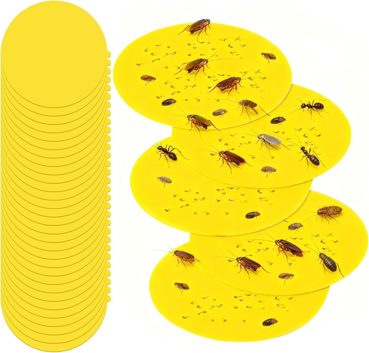 Vliegstickers 18 cm - Plakvallen voor vliegen - Effectief tegen vliegende insecten - Geschikt voor binnen en buiten - ShopVlot