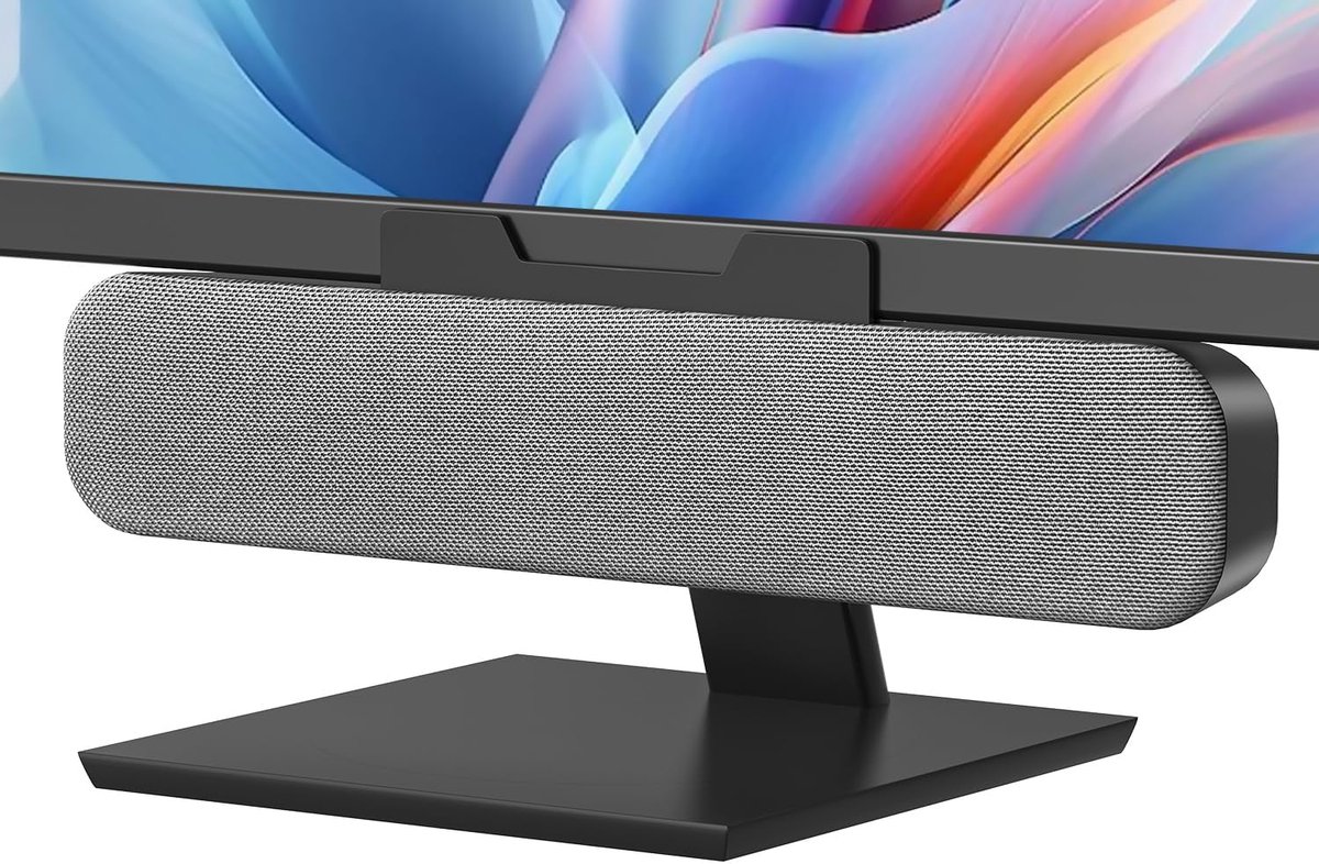 SnelShoppen - USB Computer Speaker, Mini Soundbar voor PC, Laptop, Notebook - Plug and Play - Compacte Monitor Speakers met Clip Screen Design en Mult