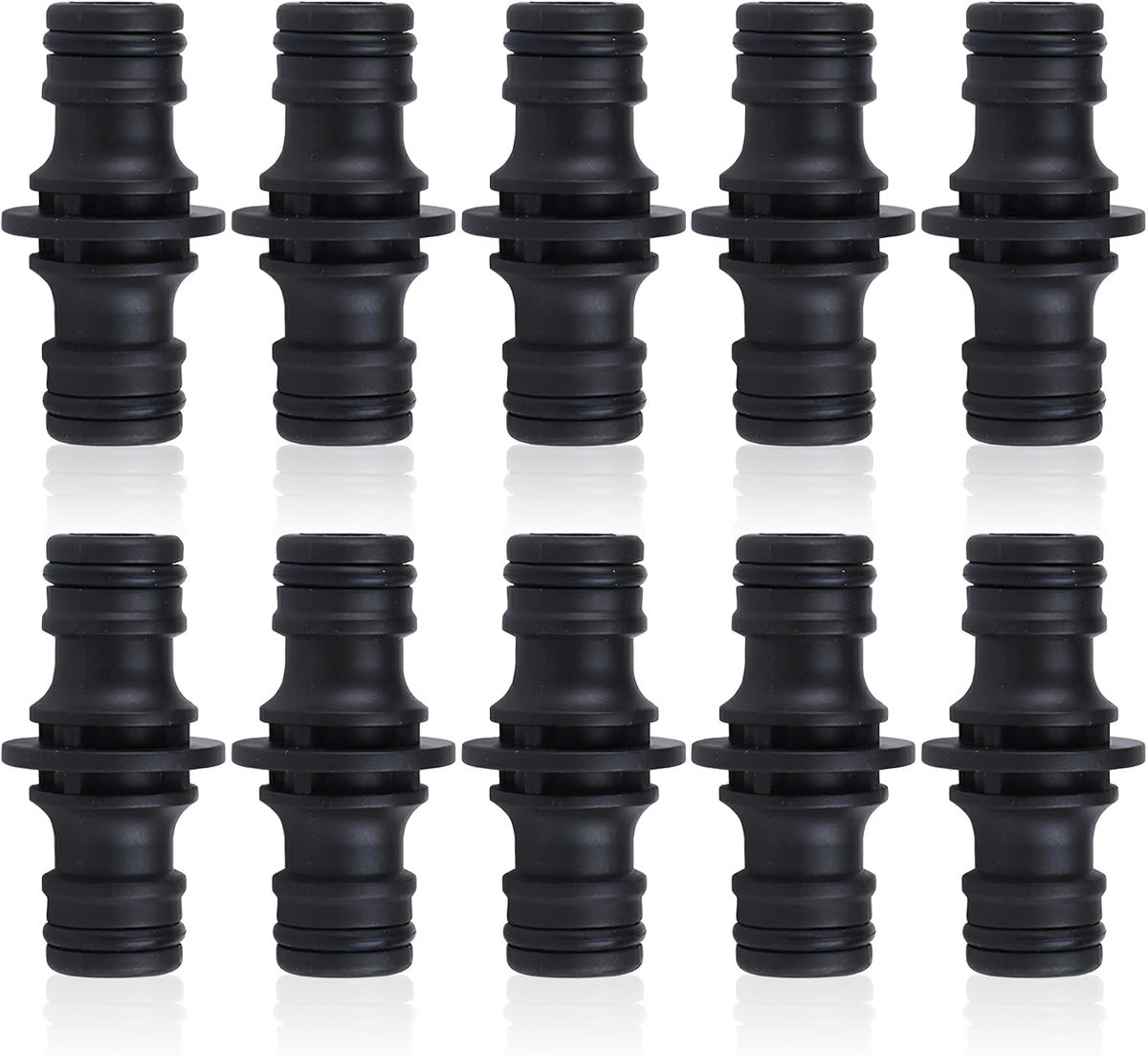 Hose connectors 1/2 inch - dubbele stekker - kunststof - ideaal voor tuin en auto - ShopVlot