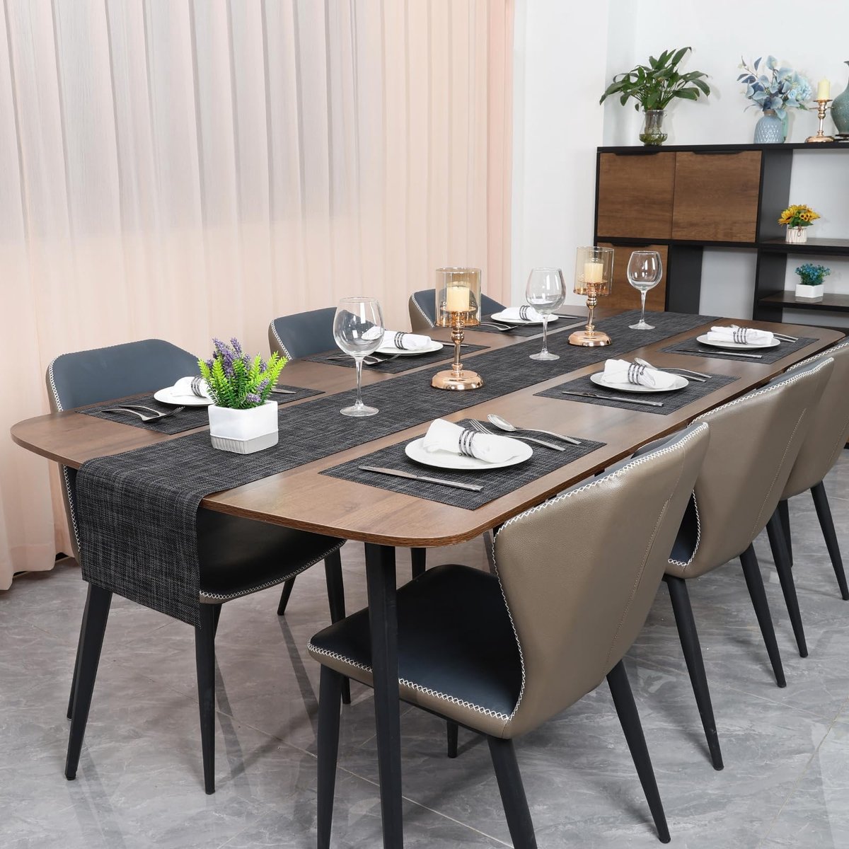 Wasbare tafelloper op rol - vinyl - decoratief - ideaal voor eettafel - ShopVlot