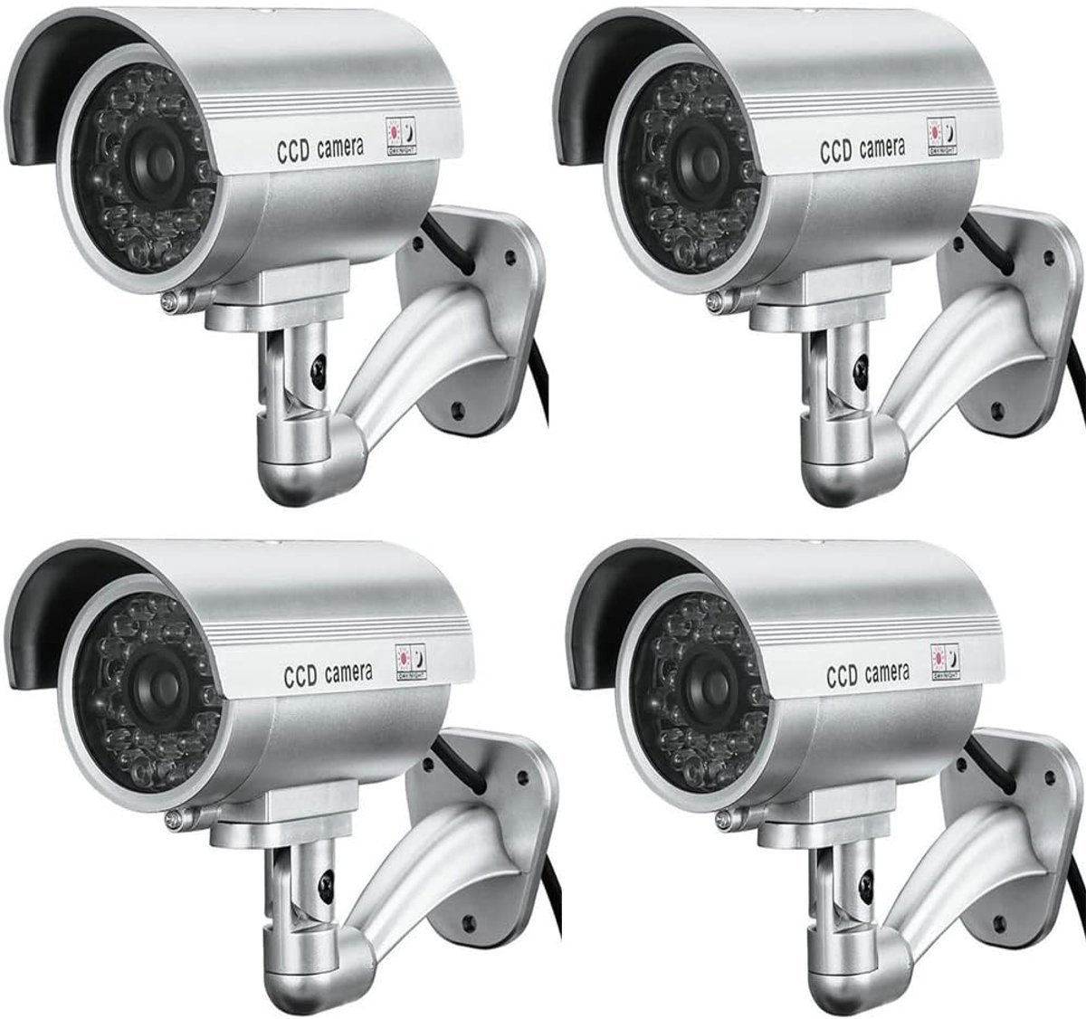 Dummy CCTV camera - realistisch uiterlijk - 360 graden rotatie - voor binnen en buiten gebruik - ShopVlot
