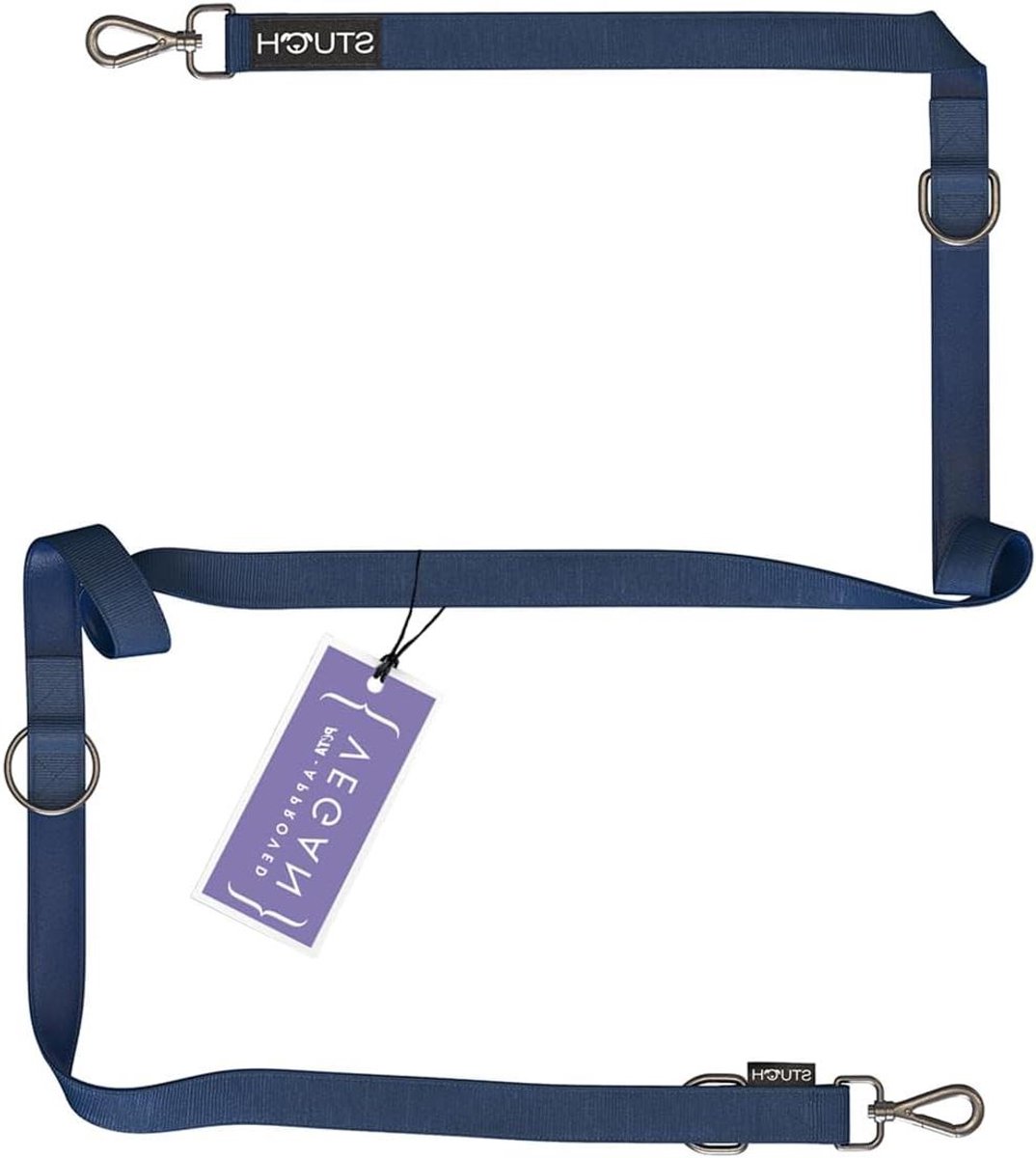 Hondenriem - Verstelbare riem - Dagelijkse wandelingen - Comfortabele handgreep - 1.5 cm x 200 cm - Donkerblauw