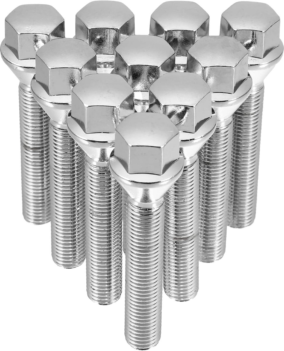 Bouten set kegelzitting 17 mm schacht wielschroef lipje