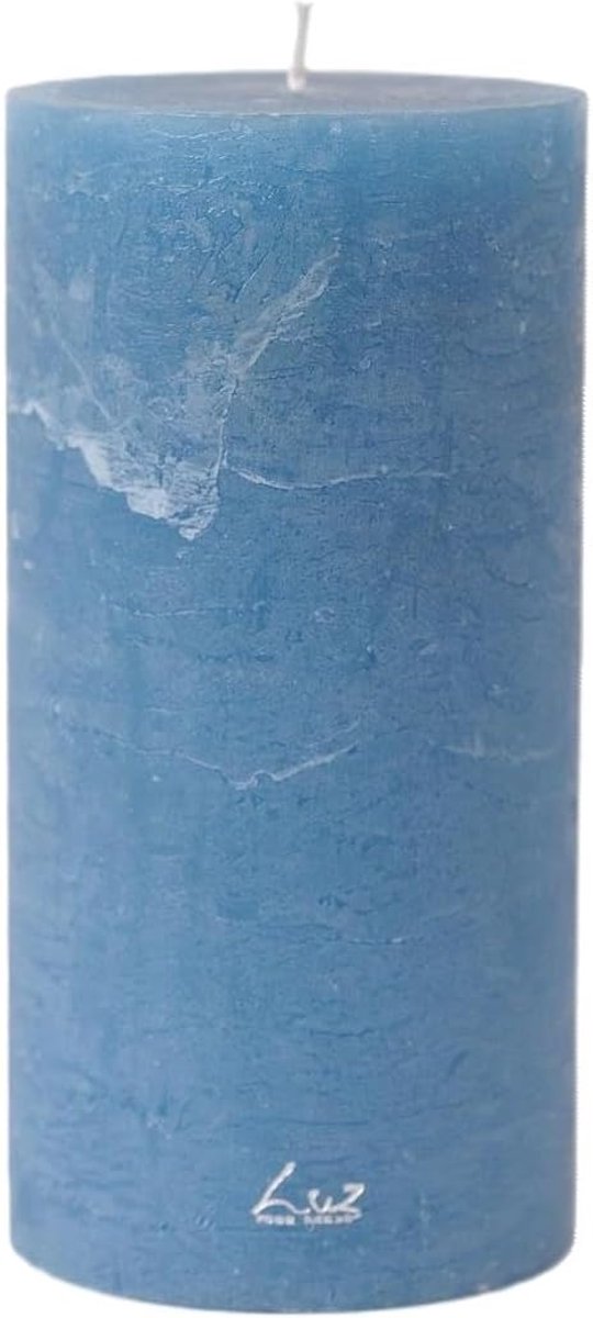 Candle plug lichtsysteem - blauwe kaars - D 10 cm H 20 cm - sfeervolle ambiance - SnelShoppen
