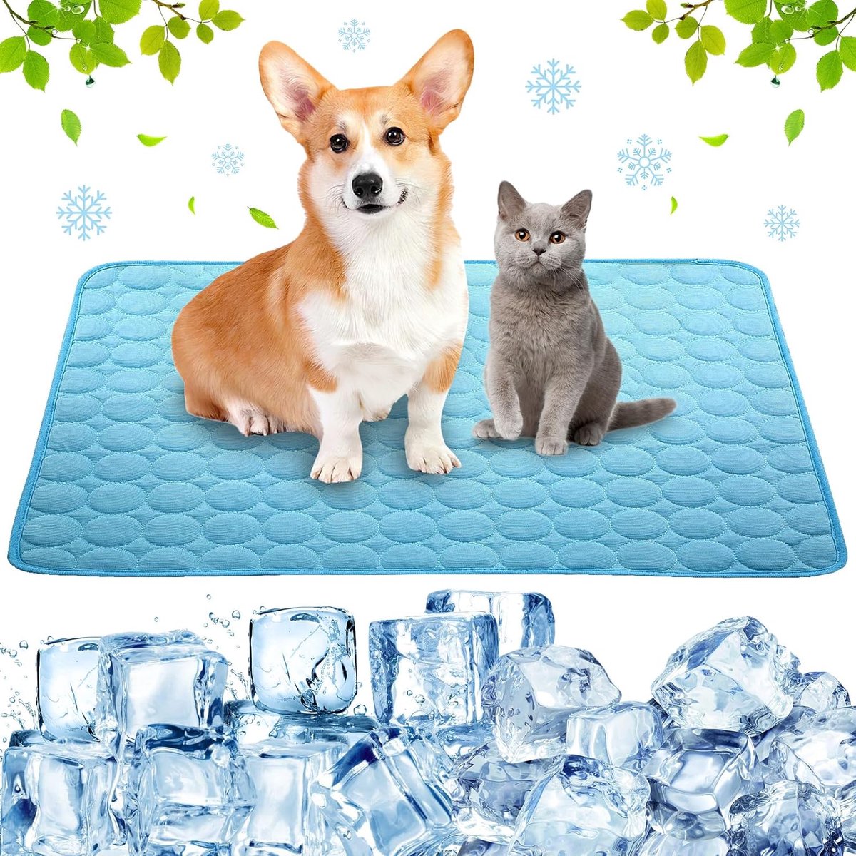 Koelmat voor honden, Pet Dog, koelmat voor honden en katten, koelmat voor honden, hondenmat, huisdierkoelmat, voor honden en katten binnen en buiten en in kratten in de hete zomer