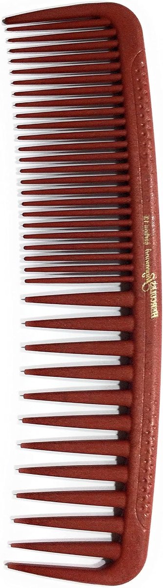 Professionele Styling Kam - Haarkam Antistatisch - Haar Stylen - Dubbele Tand Breed Fijn - 19.3 cm - Rood