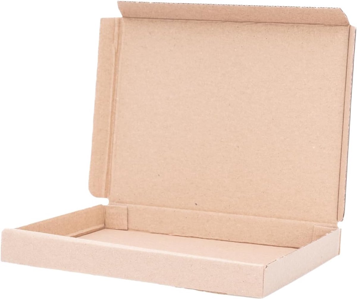 Verzenddozen 165x125x20mm vouwdoos maxibriefkarton bruin of wit, grootte naar keuze