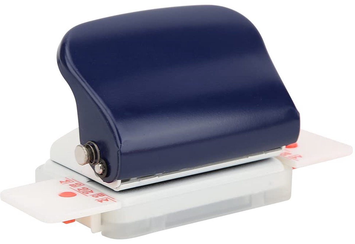 26-gaats Papierperforator 20 hole puncher a5 forator, Handmatige Perforator voor A4 B5 A5-papier met Beweegbare Positioneringskolommen en Afvalbak Stanzer