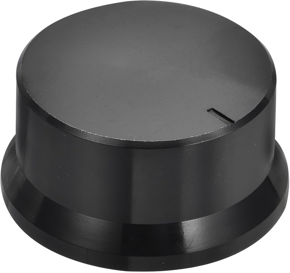Draaiknop voor draaipotentiometer 6 mm gatdiameter pruimenbloesemschacht met schaal, 0,9" H x 1,8" diameter zwarte kunststof elektronische stuurkap voor volumeregeling