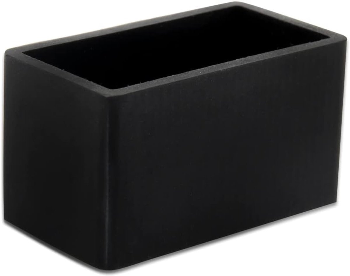 4 STKS Zwart Siliconen Stoel Been Caps Meubelpads Rechthoek Vorm Tafelstoel Voeten Floor Protectors 25 x 50 mm, 1 inch x 2 inch | Voorkomt krassen op de vloer, vermindert lawaai