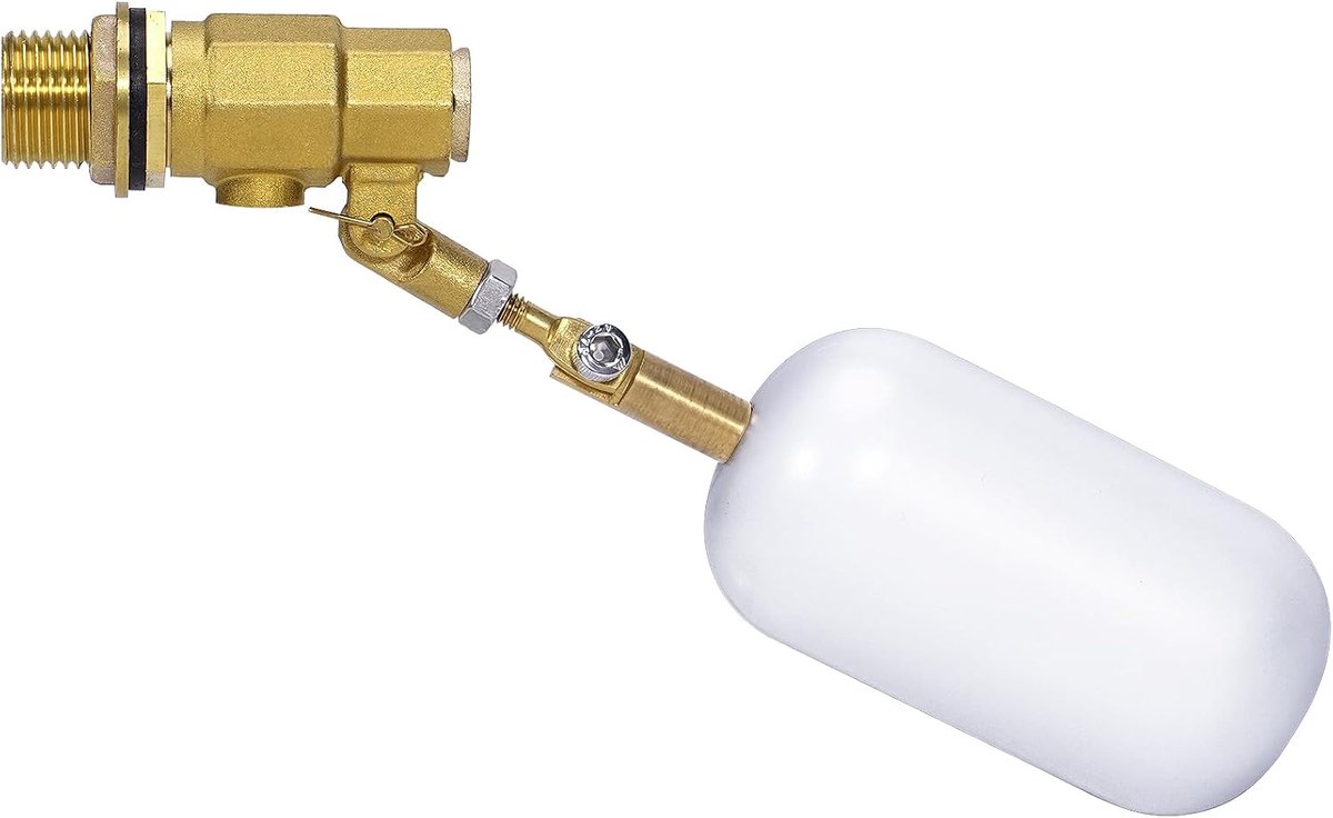 Vlotterventiel 1/2 inch | Automatische messing watervuller | Vlotterschakelaar voor watertank | Spoelbak vulventiel | Voor kippendrinkbak paardendrinkbak vijver