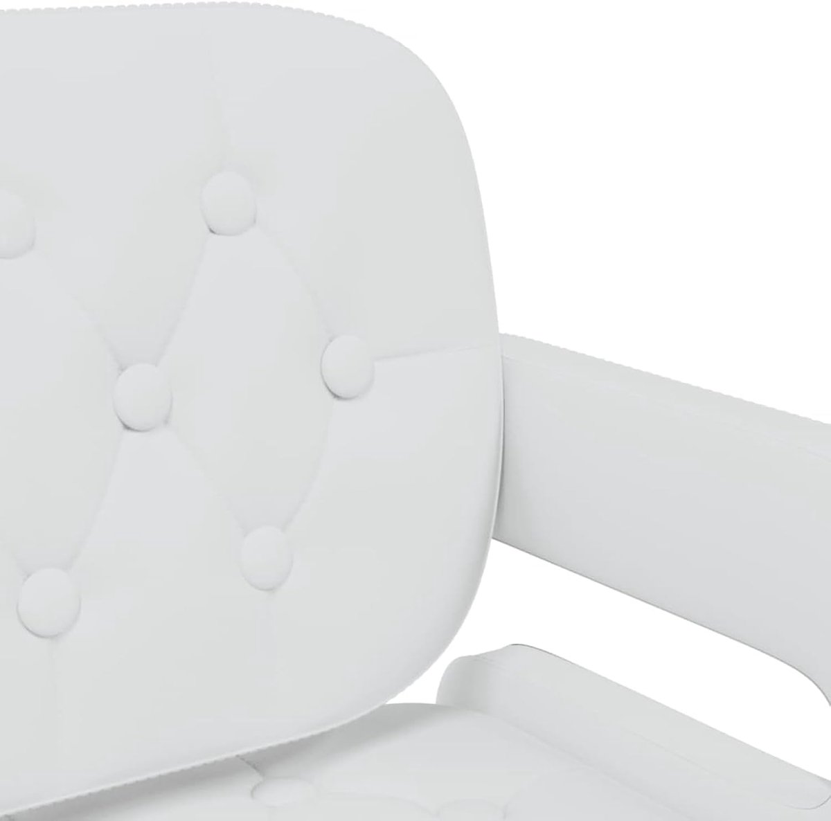 Eetkamerstoelen 6 STK. 360° draaibaar, wit kunstleer, verchroomd staal, 58x50x(73-88) cm, voor moderne eetkamer