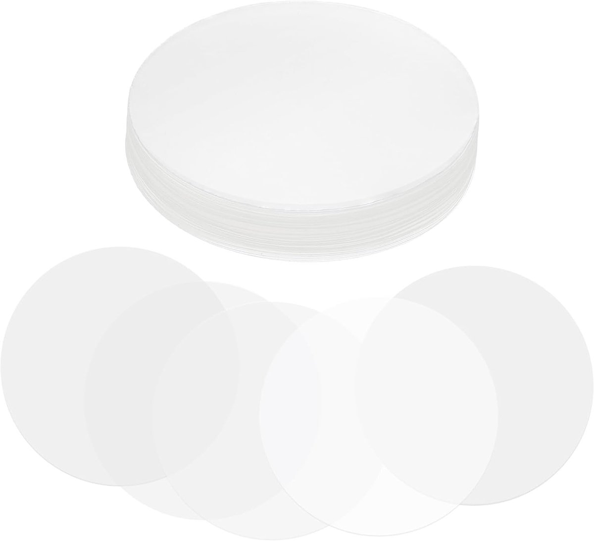 2,1 inch (54 mm) badgefolie, 100 stuks transparante cirkel Mylars plastic badge beschermfolie voor 1,7 inch 44 mm ronde badge knopmaker benodigdheden doe-het-zelf kunst ambachten