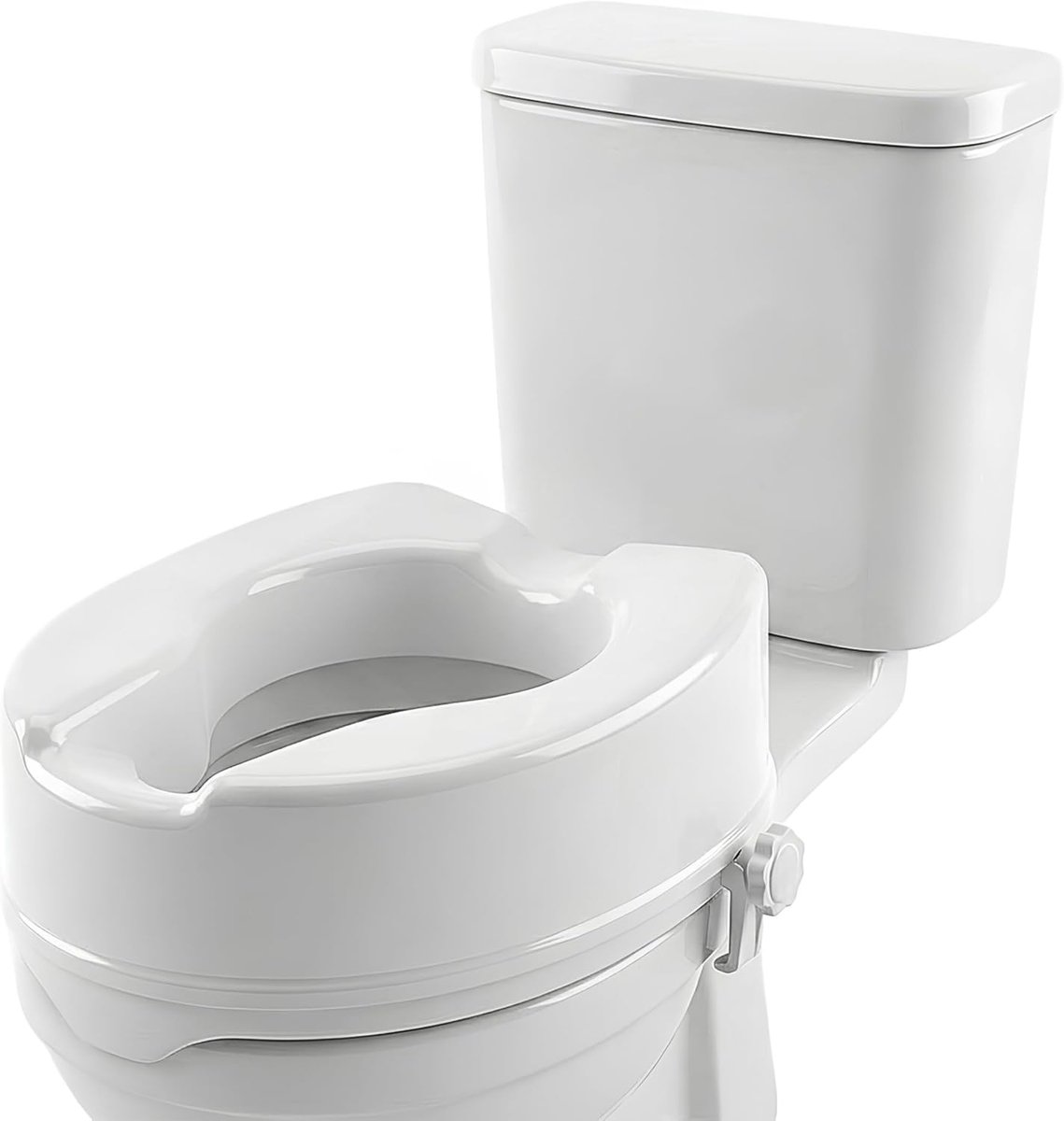 Toiletverhoger 10 cm | Zonder deksel | In hoogte verstelbare | Titán | Mobiclinic