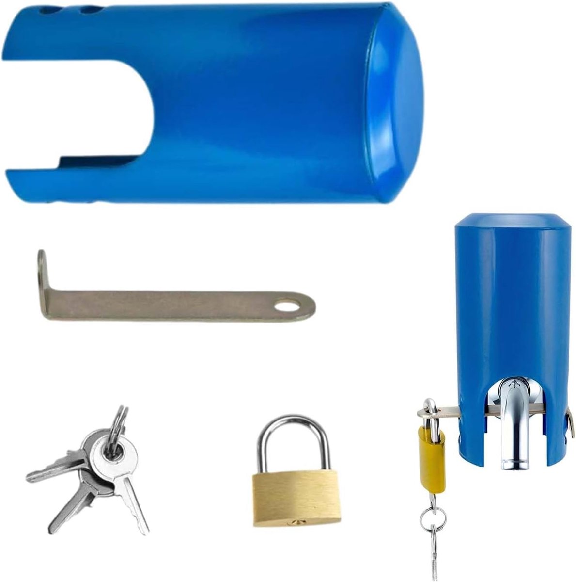 Kraanlock met Sleutel - Buitenkranen - Roestvrij, UV-bestendig - Bescherming tegen Diefstal en Vandalisme - ShopVlot