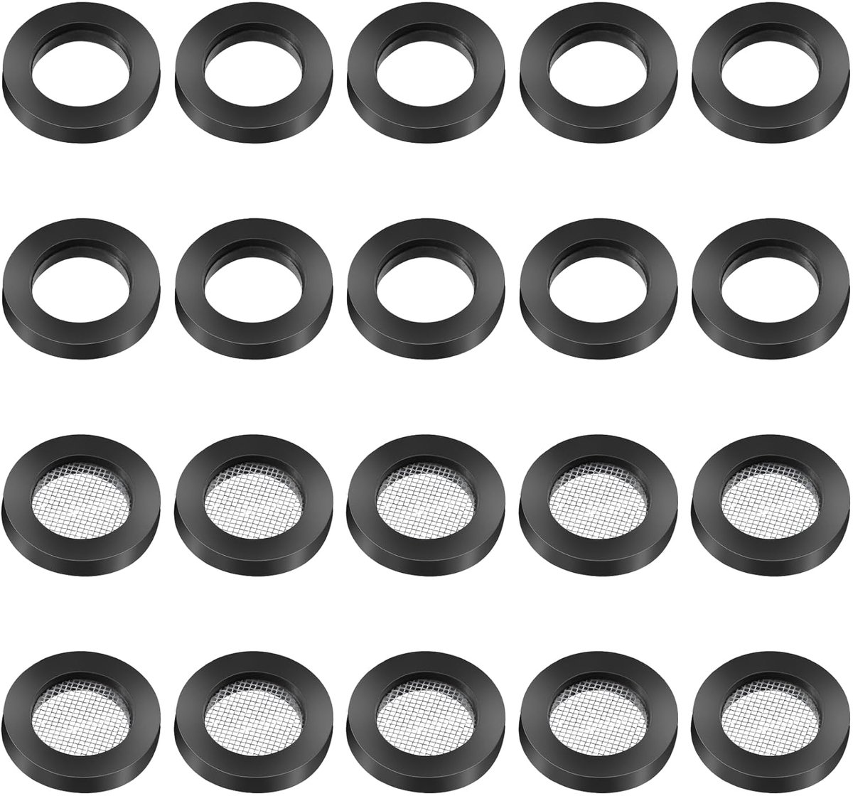 Douchekop afdichtringen 20 stuks - rubber en roestvrij staal - waterdichte afdichting - vervanging voor douchekop - ShopVlot