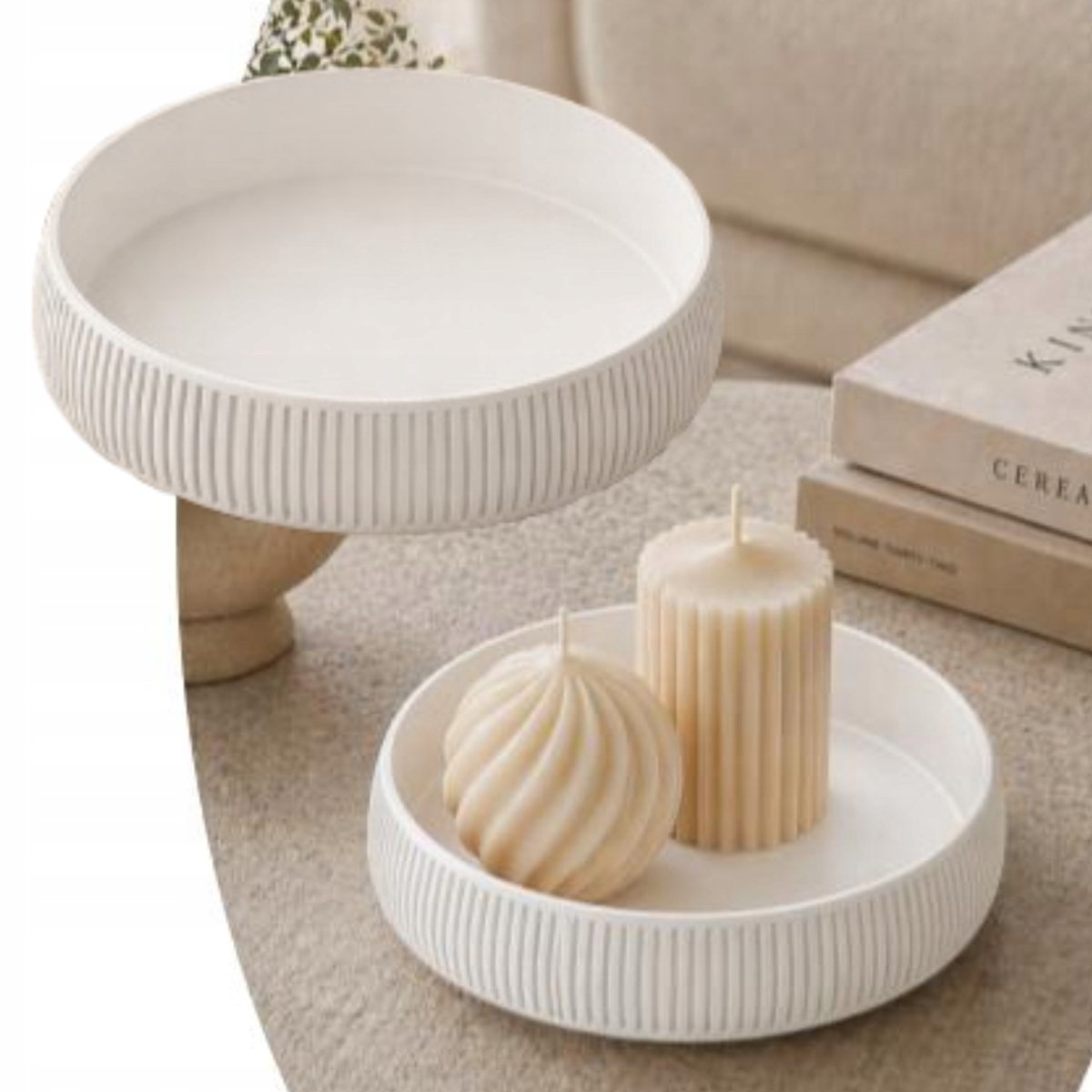 Merkloos Moderne Ronde Decoratieve sjaal 17cm - Japans & Scandinavisch design