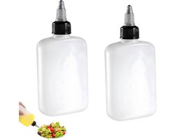 2 Small Oil Bottle Plastic, Squeeze Bottle, Dispensing Bottle, Spices, Camping, Oil Dispenser, Oil Bottle Oil - SnelShoppen