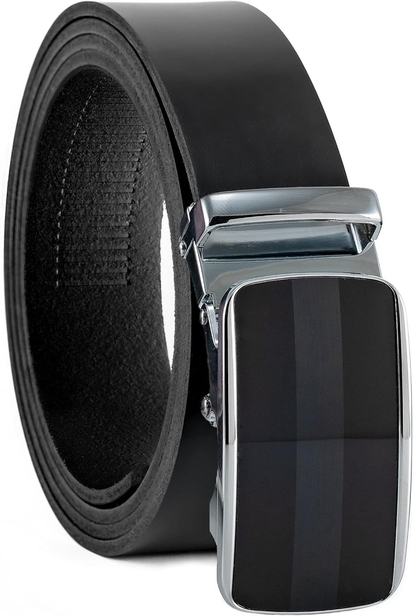 Herenriem 35 mm - Echt leer - Automatische ratchet - Verstelbaar tot 125 cm - ShopVlot