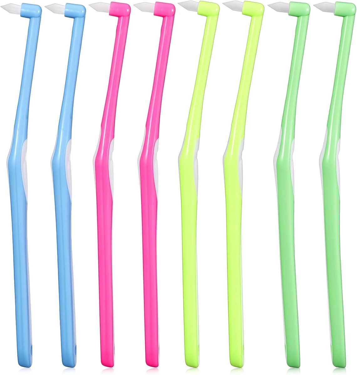 Tandenborstel 8 stuks - inbusborstel klein - zachte borstel voor orthodontische reiniging - ShopVlot