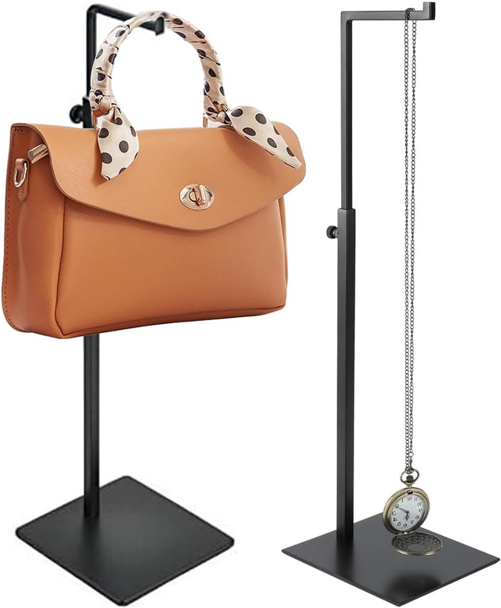 Bag holders verstelbaar 37-60 cm - RVS houders - Stevige basis - Ideaal voor hoeden en accessoires - ShopVlot