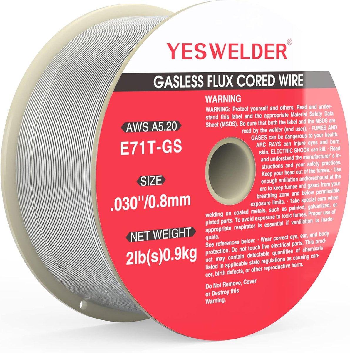 MIG lasdraad 0,8 mm 0,9 kg - E71T-GS - zelfbeschermend - perfect voor koolstofstaal - ShopVlot