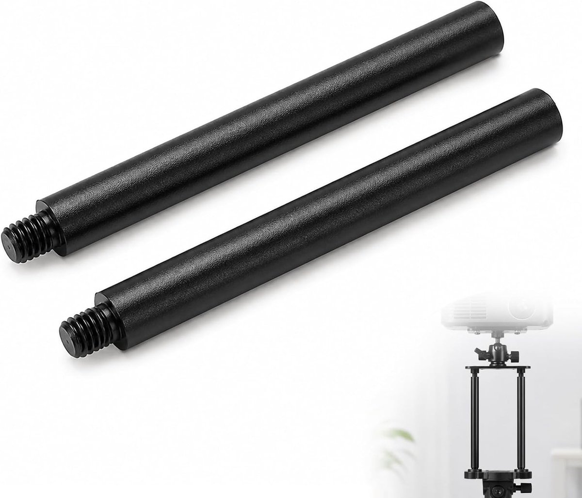 Statiefverlenging 1/4 inch 100 mm - aluminium carbon - licht en robuust - flexibele camera-aanpassing - ShopVlot