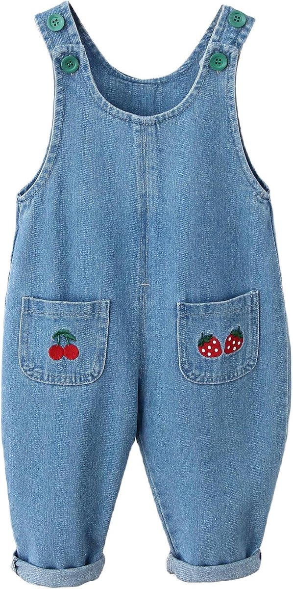 Baby Dungarees 9 maanden - Zachte katoen - Met zak - Comfortabele speeloutfit - SnelShoppen