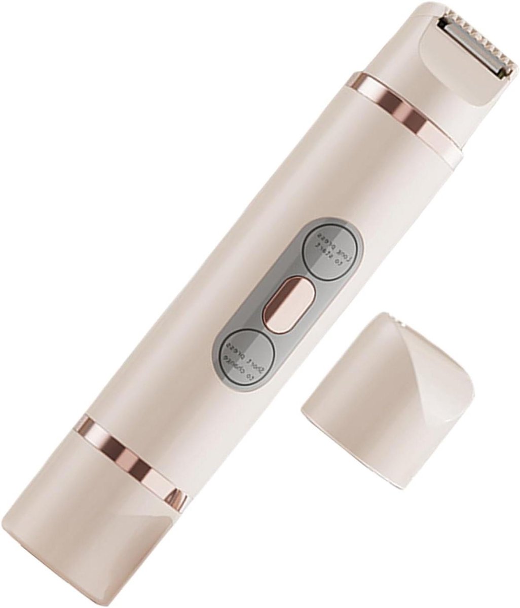 Elektrisch Scheerapparaat Dames - Ontharingsapparaat Vrouwen - Lichaamsverzorging - Dubbele Kop - 16.7 cm - Wit