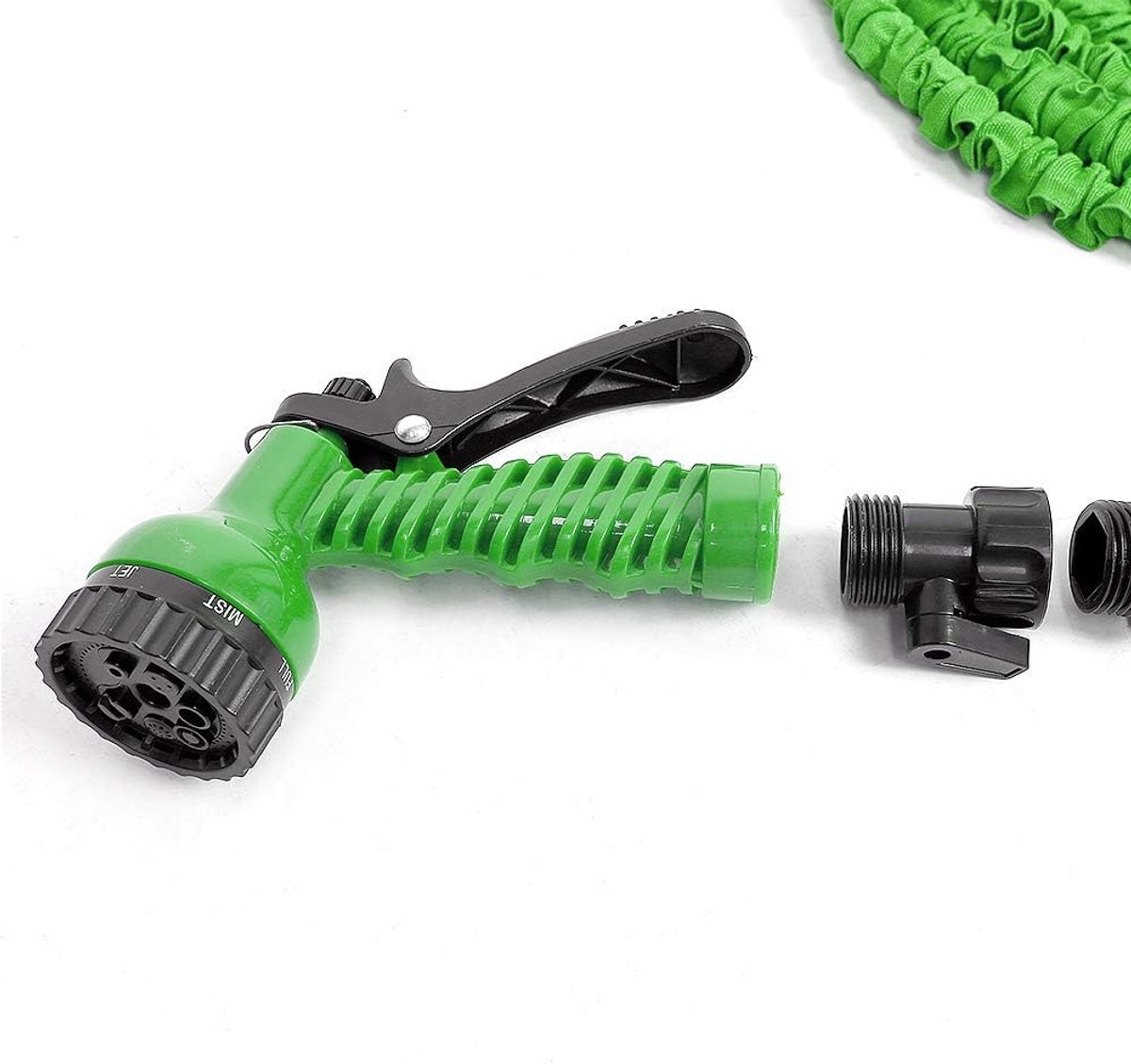 Uittrekbare Tuinslang - Flexibele Slang - Tuin Besproeien - 3x Uittrekbaar - 53 Meter - Groen – foto 4