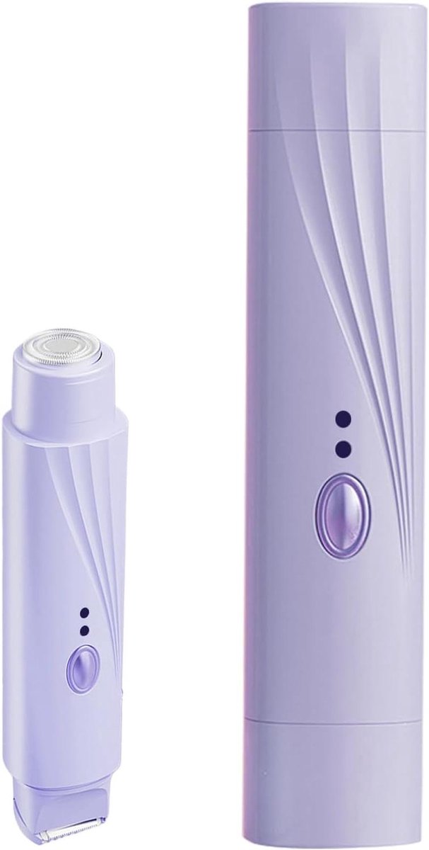 Elektrisch Scheerapparaat Dames - Bikini Trimmer Epilator - Dagelijkse Verzorging - Waterdicht Dubbel Hoofd - Compact Reisformaat - Wit