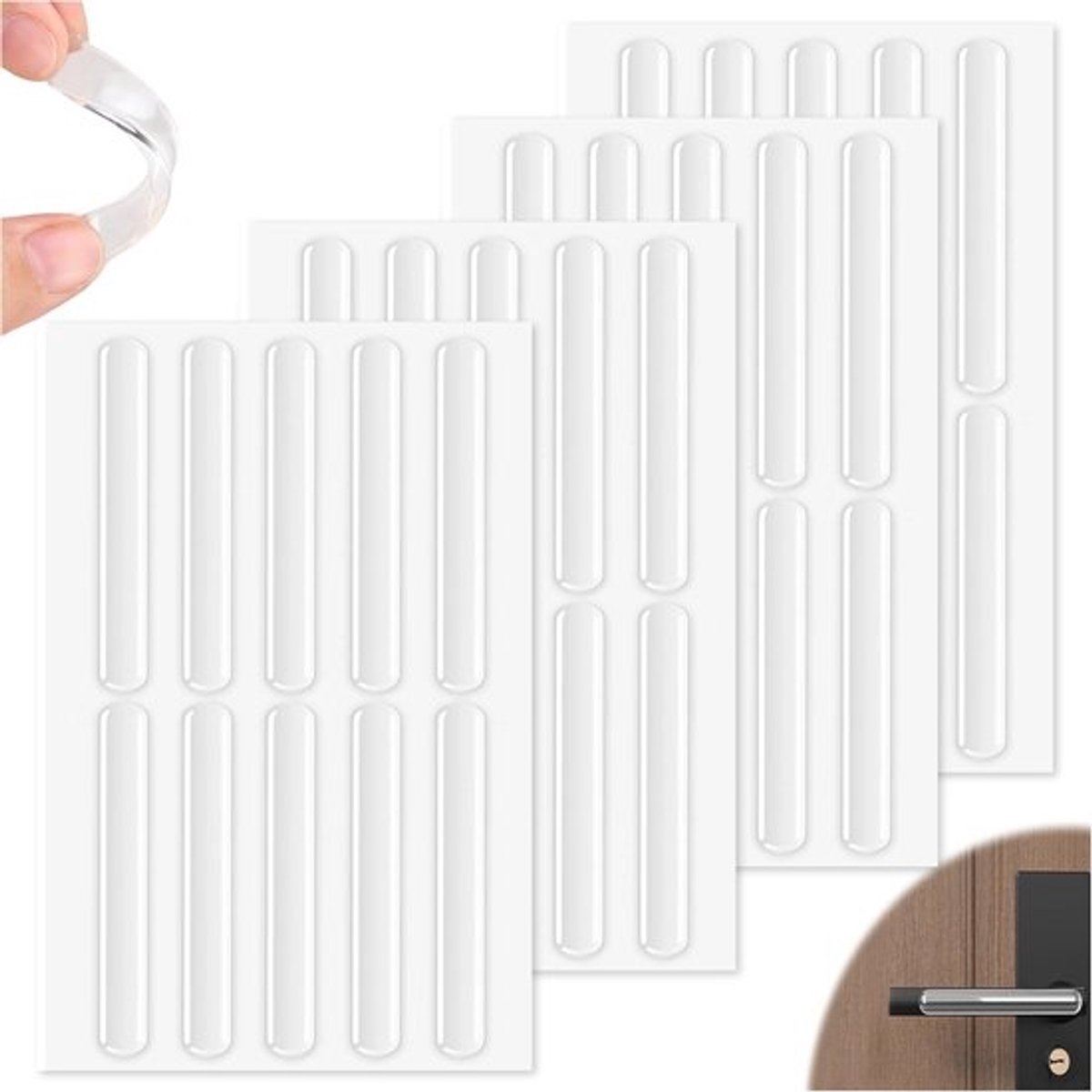 Transparante Rubberen Voeten - Elastische Buffers 40 stuks - Zelfklevende Bumper - Anti-slip Deur Stops - Rubberen Pads voor meubels kasten deuren - snijplanken