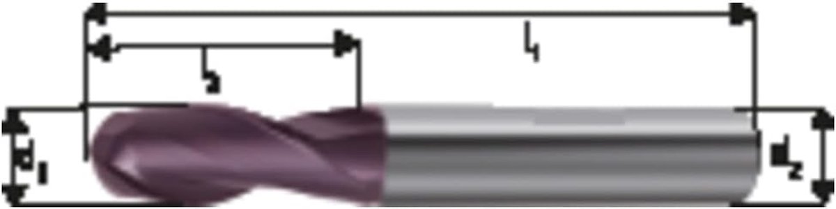 Radiusfrees - Metaalfrees Freesbit - Metaal Bewerken - Centrale Snede - 80 mm - Zilverkleurig