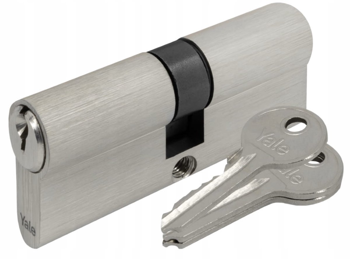 Lob Yale Y150 Serie - Wkładka bębenkowa - 30/30 mm - Satijn Nikkel - Inclusief 3 Sleutels