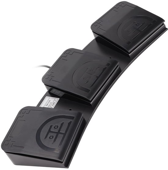 USB Voetpedaal - Voetschakelaar PC - Gaming Productiviteit - Programmeerbare Toetsen - 39 x 17 x 5 cm - Zwart — afbeelding 2