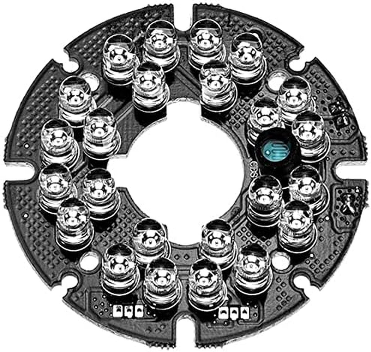 IR Infrarood Board - Nachtzicht Camera Lamp - CCTV Beveiliging - 24 LEDs 850nm - 54 mm Buitendiameter - N.v.t.