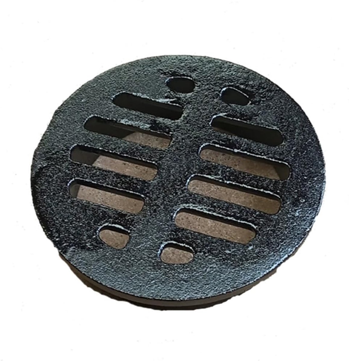 Gietijzeren Afvoerdeksel - Vloerrooster Deksel - Waterafvoer Gazon - Zwaar Belastbaar Roestvrij - 5-25 cm - Zwart