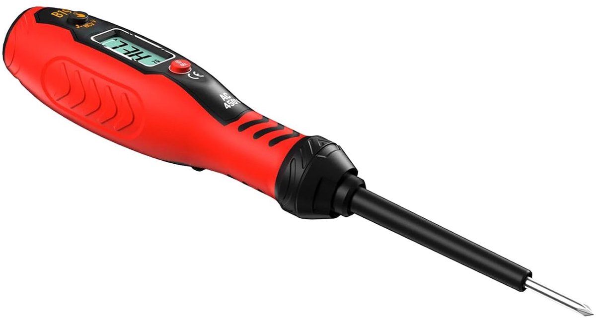 Spanningstester Pen - Draadtester Nulle - Elektra Controleren - LCD Display - 30-1000V - Rood