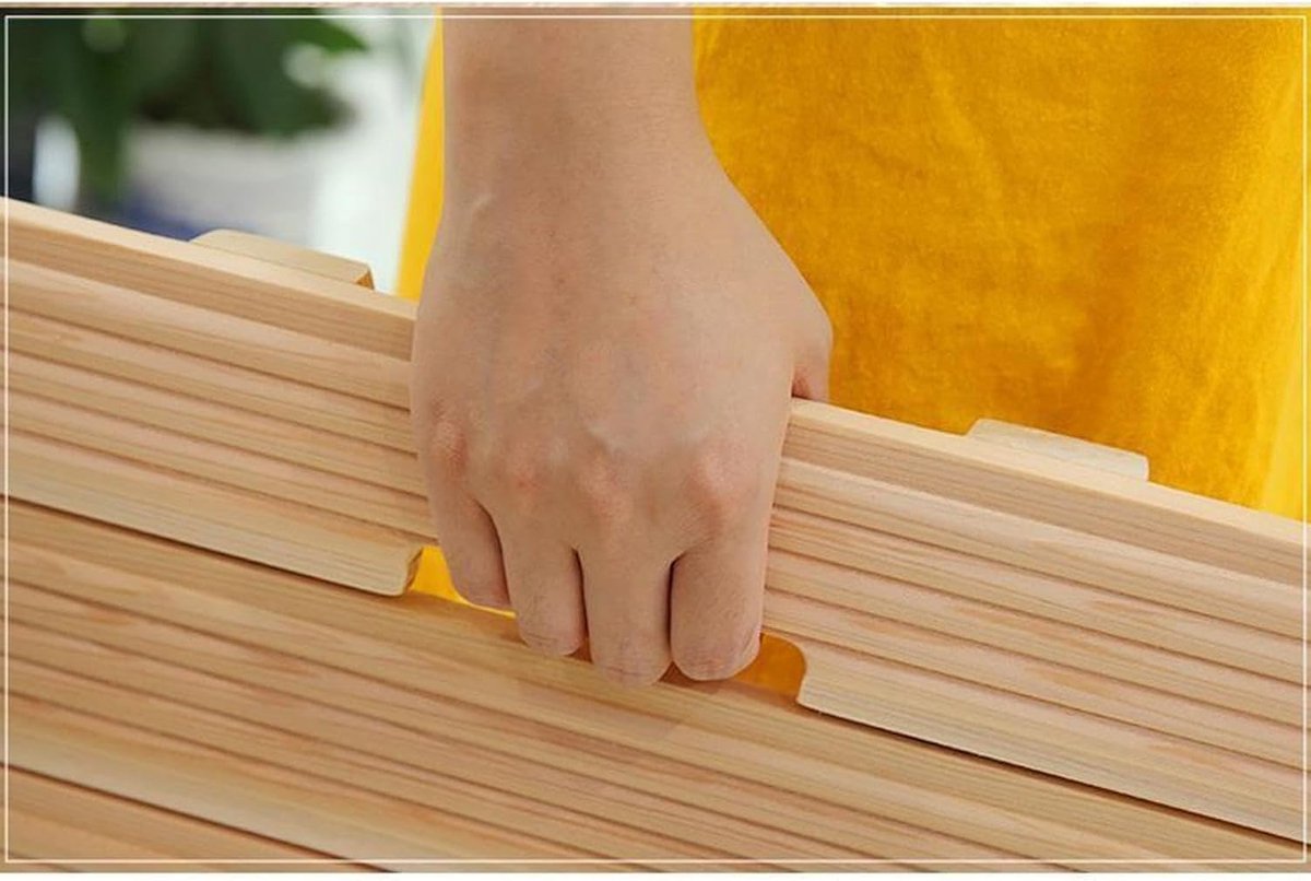 Douchemat Bamboe - Houten Badmat - Veilig Douchen - Antislip Rubberen Voetjes - 60x90cm - Natuurlijk Hout — cadeau in Wonen & Interieur - foto 5